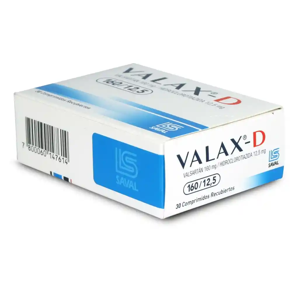 Valax-D 160/25 Valsartan 160 mg Hidroclorotiazida 25 mg