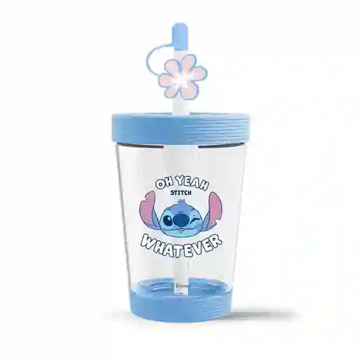 Vaso Con Tapa y Popote Miniso