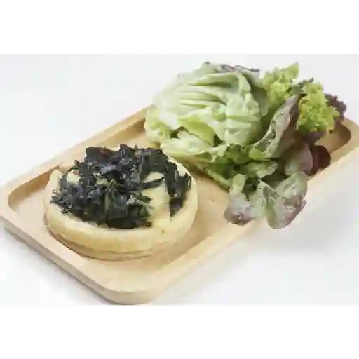 Quiche de espinaca, tocino y queso