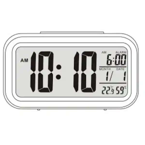 Reloj Despertador de Mesa Blanco MX6668