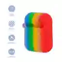 Estuche Protector Airpods Color Blocking Rainbow Miniso