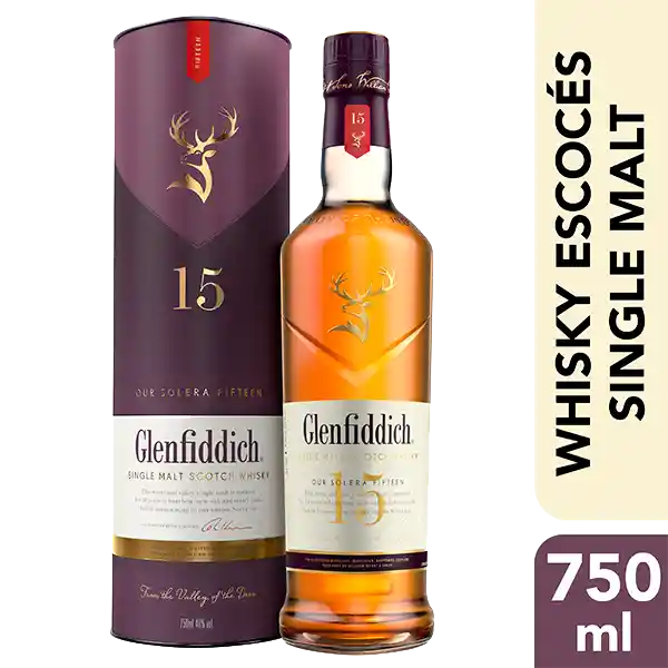 Glenfiddich Whisky Malta 15 Años 40°