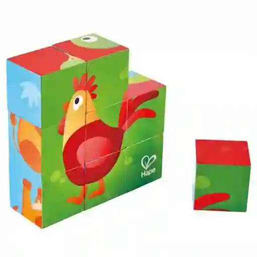 Hape Juguete Farm Animal Block Puzzle - E1618