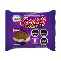 Crazy Galleta Helada Sangurucho Sabor a Vainilla