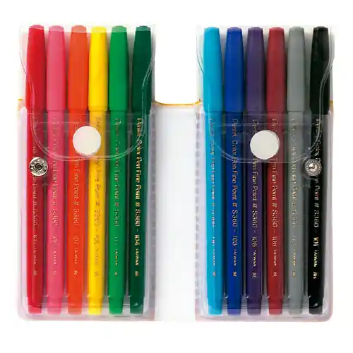 Pentel Marcador Arts Fino 12 Colores S360-12