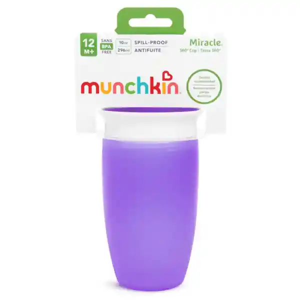 Vaso Antiderrame Miracle 360 Sippy Munchkin - Lila 296 mL