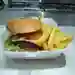 Promo hamburguesa crispy, papas