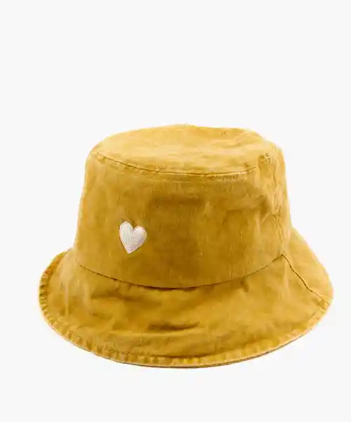 Lounge Bucket Hat Corazón Mostaza