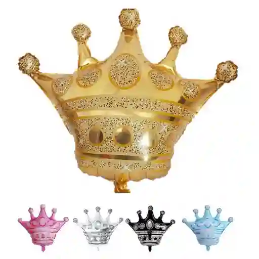 Globo Metálico Corona Surtidos