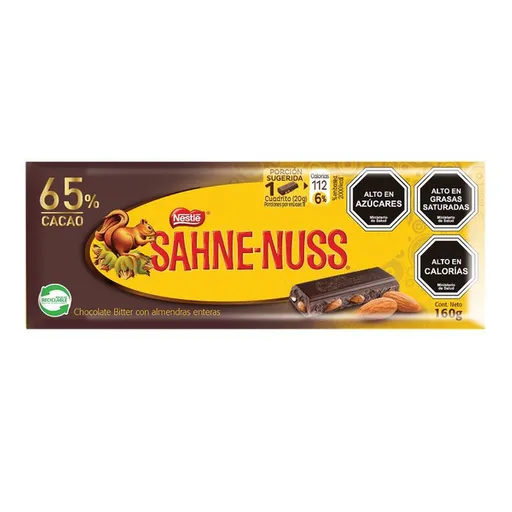 Sahne-Nuss Chocolate Bitter 65% Cacao
