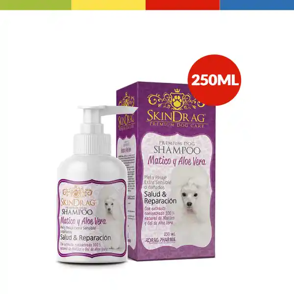 Skindrag Shampoo Para Perro Mático y Aloe Vera Premium