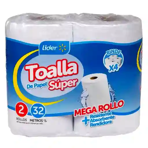 Líder Toalla Papel 2 x 26 m