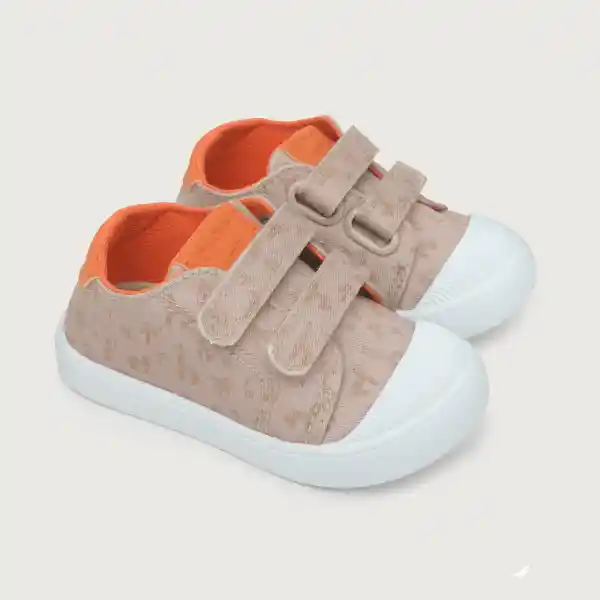 Zapatillas Urbana Velcro Estampada Niño Beige Talla 21 Opaline