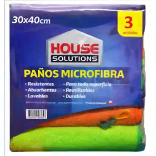 Auto Solutions Pack Paños de Microfibra Colores 30 x 40 cm