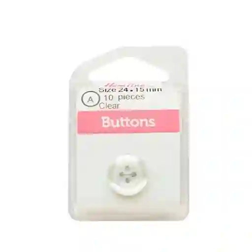 Botón Plástico Blanco Brillante 15mm 10 D Hb02424.01 15mm 10