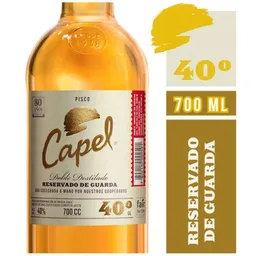 Capel Pisco Reserado De Guarda Doble Destilado 40° Botella