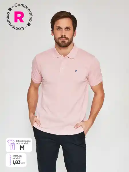 Kenneth Stevens Polera Manga Corta Piq Sb Rosado XL SS25