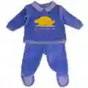 Conjunto Plush Bebe Niño Azul Pillin 6 M