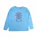 Polera Sustentable Niño Azul Talla 12 Pillin