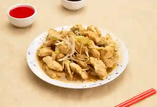 Diente de dragón con pollo