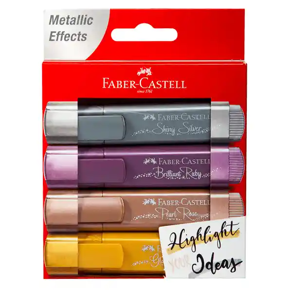 Faber Castell - Set 4 Destacadores Metallic