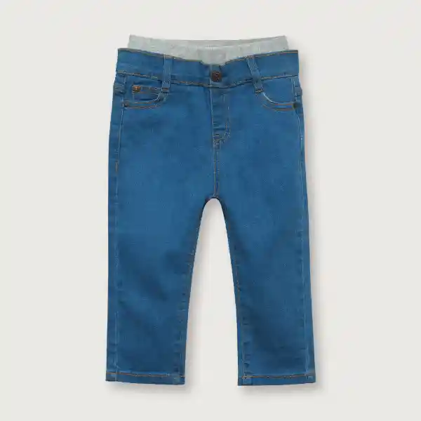 Jean Con Pretina Rib Niño Azul Talla 18M Opaline