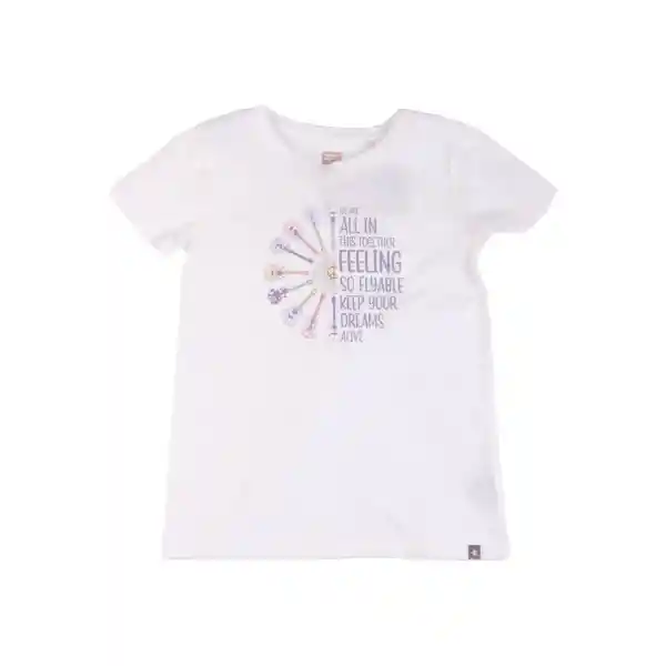 Polera Niña Blanco Pillin 6 a