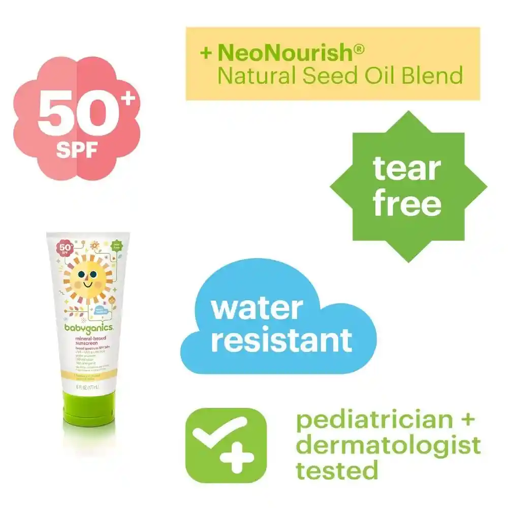 Babyganics Protector Solar en Crema Para Bebe SPF50