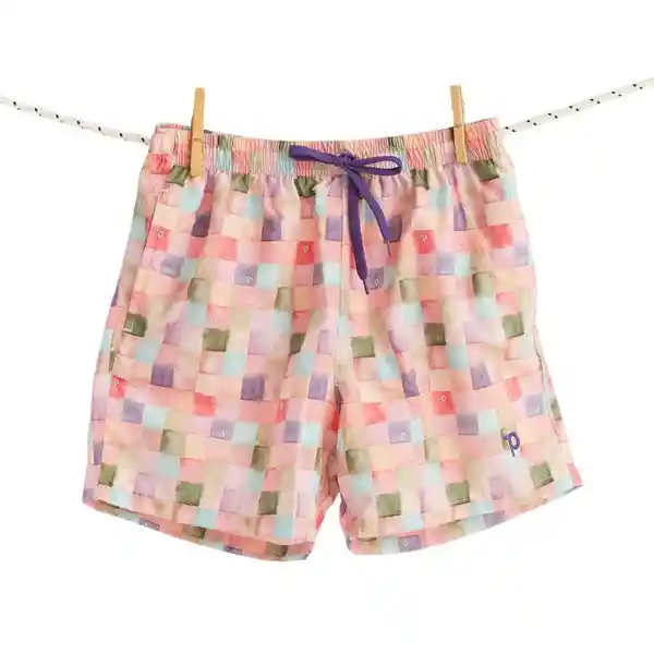 Short Traje de Baño Adulto Venecitas de Bar Taquillero Talla S