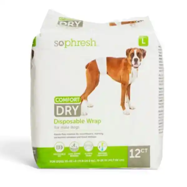 Sophresh Pañal Dry Comfort Desechable Para Perro Macho L