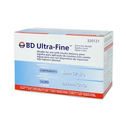 Bd Ultra-Fine Aguja 8 Mm Ultradelgada