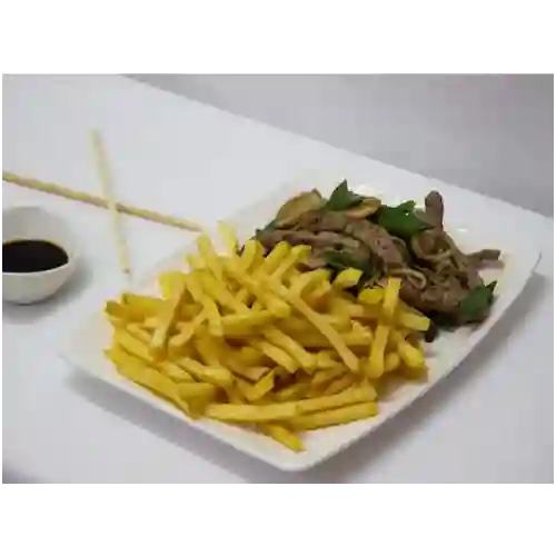 Mongoliana de Vacuno + Papas Fritas