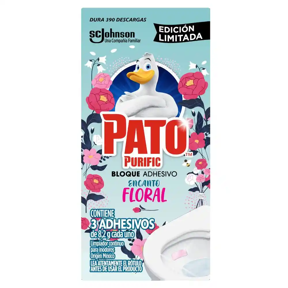 Limpiador Adhesivo Inodoros Pato Encanto Floral 24.6gr