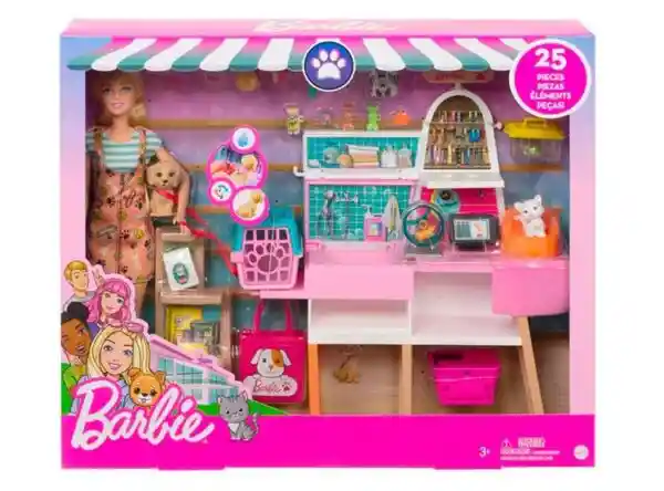 Barbie Set de Juego Tienda Para Mascotas - GRG90