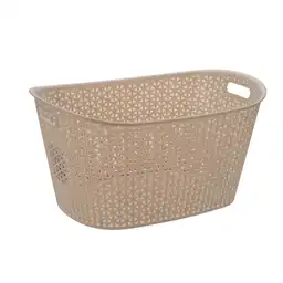 Cesta Tejida Ovalada Crema 38 L