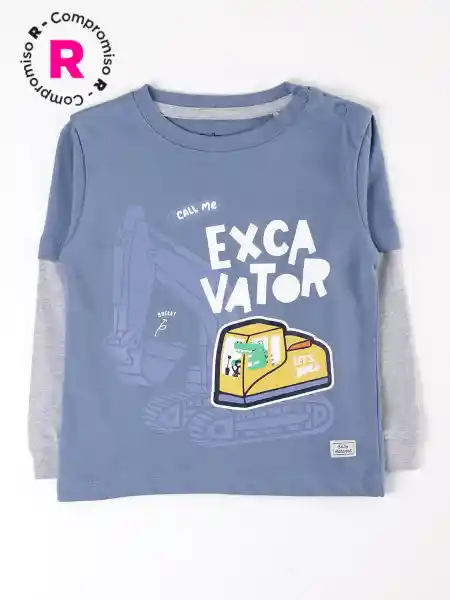 Baby Harvest Polera Manga Larga Doble Azul 2 V26