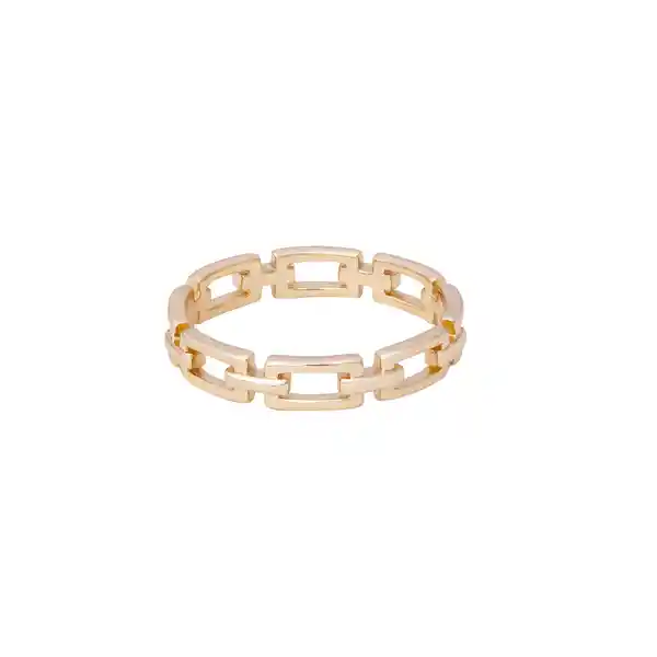 Anillo Chain Baño de Oro Talla 6 Noa Joyas