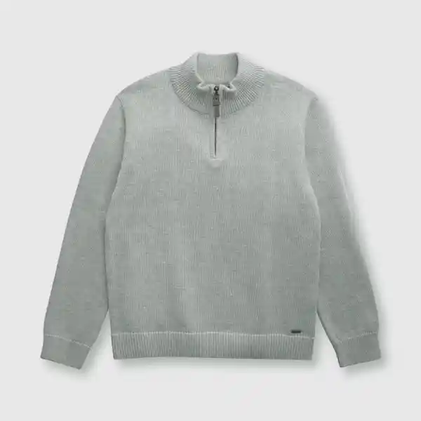 Sweater Clásico de Niño Gris Melange Talla 10A Colloky