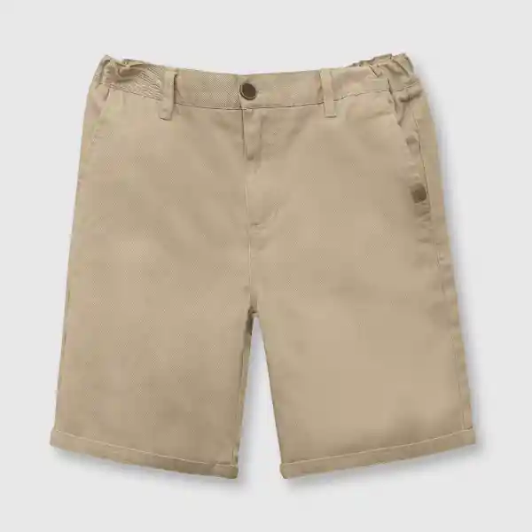 Bermuda Gabardina de Niño Beige Talla 4A Colloky