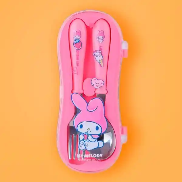 Sanrio Kit de Cubiertos Con Estuche AceroInoxidable