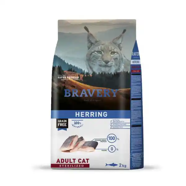 Bravery Alimento Para Gato Sterilized Herring