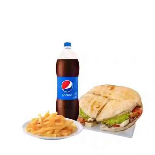 Hallullon a Elección Mas Bebida De 2 Litros Mas Papas Mediana	