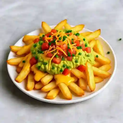 Papas fritas con guacamole