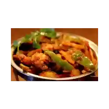 Veg jalfrizi con arroz basmati