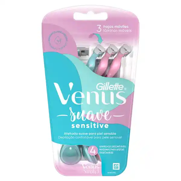 Venus Afeitadora Suave Sensitive Desechables