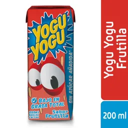 Yogu Yogu Bebida Láctea Sabor a Frutilla sin Azúcar