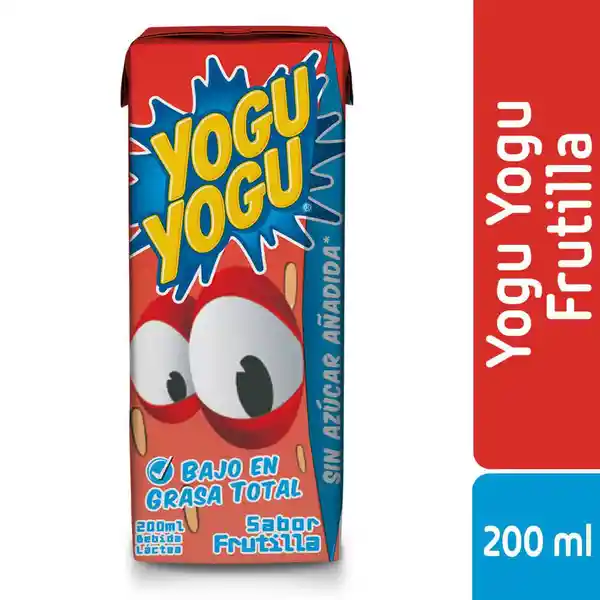 Yogu Yogu Bebida Láctea Sabor a Frutilla sin Azúcar