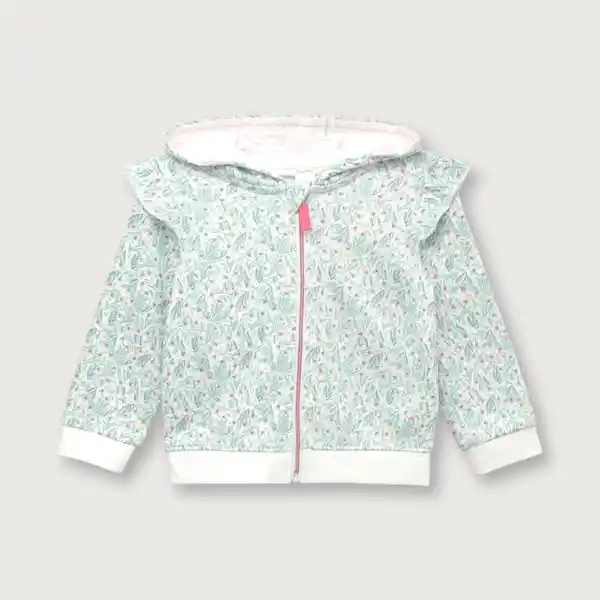 Polerón Esencial de Niña Print Aqua Talla 9M Opaline