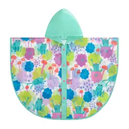 Impermeable Poncho Con Capucha Verde