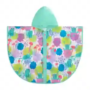 Impermeable Poncho Con Capucha Verde